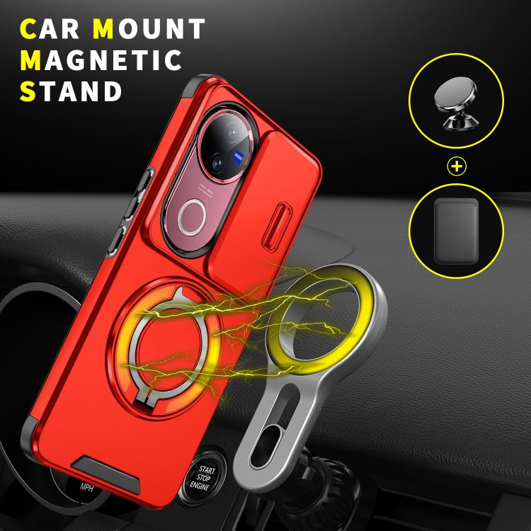 For vivo V50 Sliding Camshield Ring Holder Phone Case