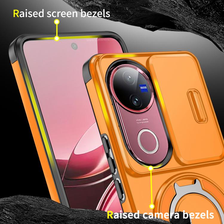 For vivo V50 Sliding Camshield Ring Holder Phone Case