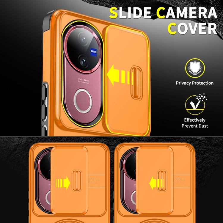 For vivo V50 Sliding Camshield Ring Holder Phone Case