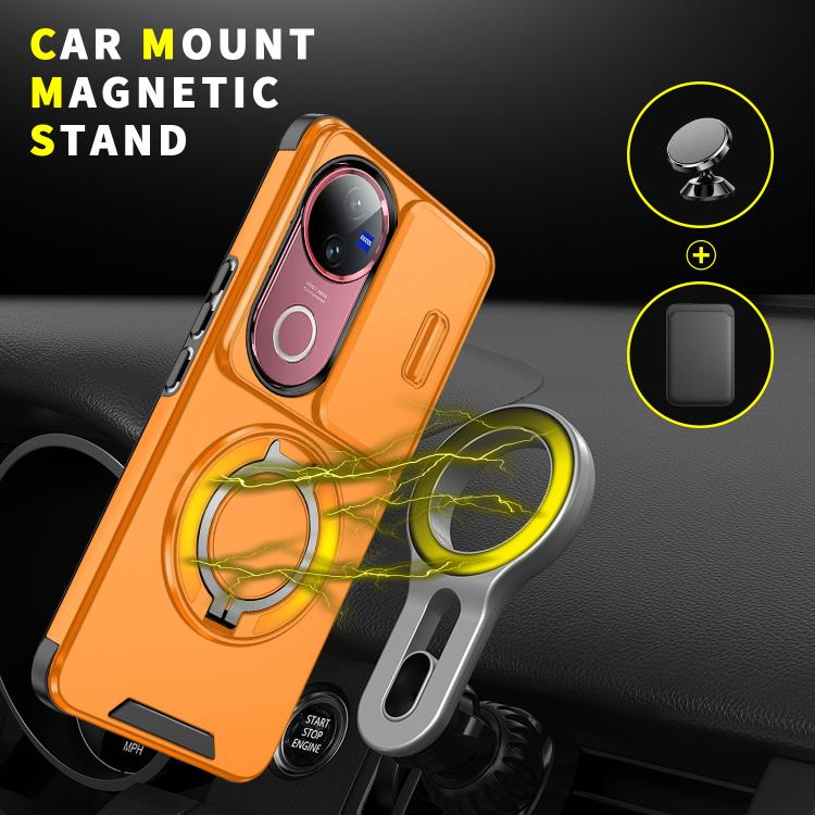 For vivo V50 Sliding Camshield Ring Holder Phone Case
