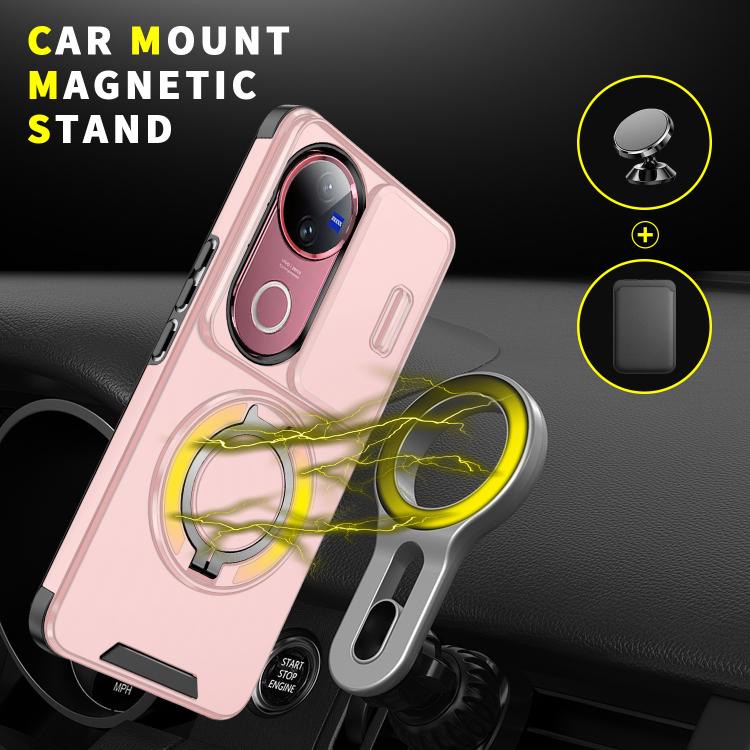 For vivo V50 Sliding Camshield Ring Holder Phone Case
