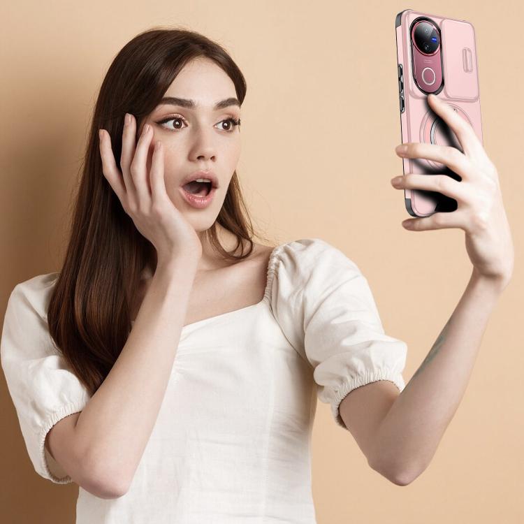 For vivo V50 Sliding Camshield Ring Holder Phone Case