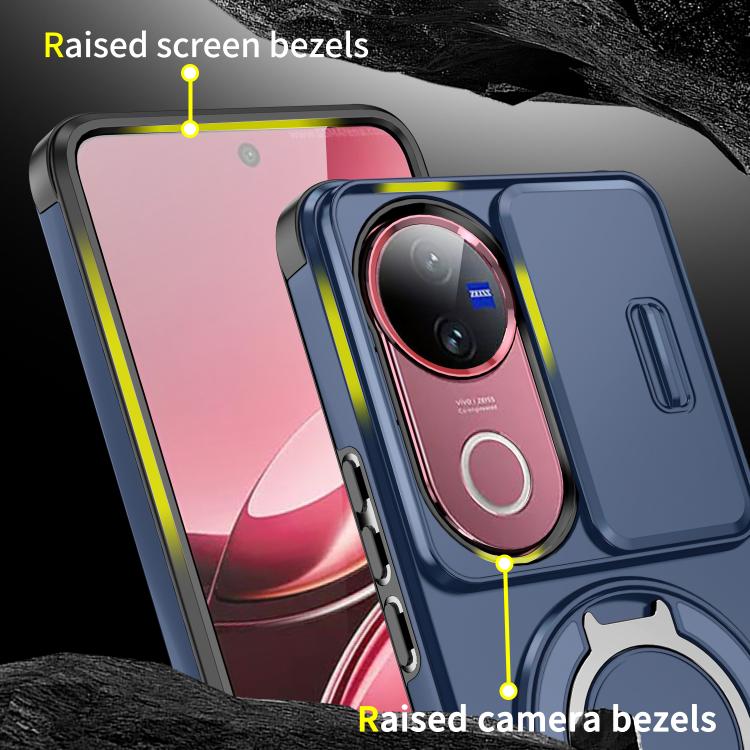 For vivo V50 Sliding Camshield Ring Holder Phone Case