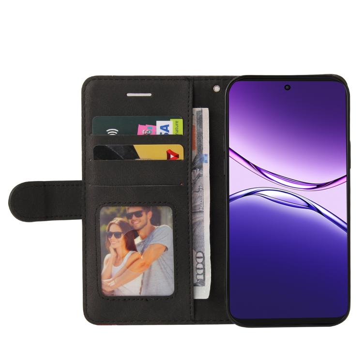 For OPPO A5 Pro 5G Global Dual-color Splicing Flip Leather Phone Case