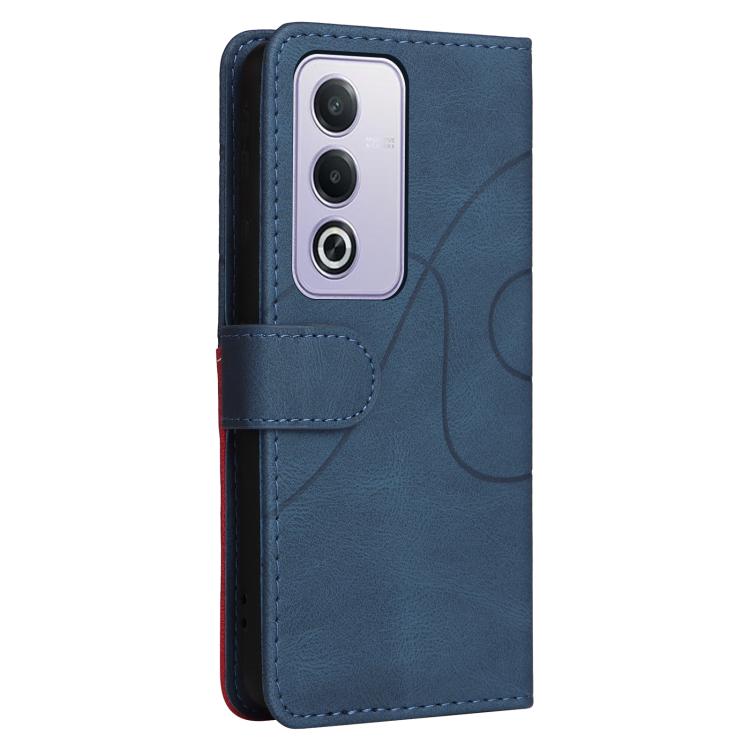 For OPPO A5 5G Global / A3 Pro 5G Global Dual-color Splicing Flip Leather Phone Case