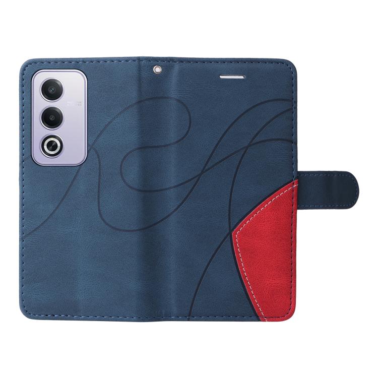 For OPPO A5 5G Global / A3 Pro 5G Global Dual-color Splicing Flip Leather Phone Case