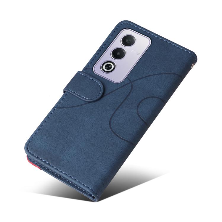 For OPPO A5 5G Global / A3 Pro 5G Global Dual-color Splicing Flip Leather Phone Case
