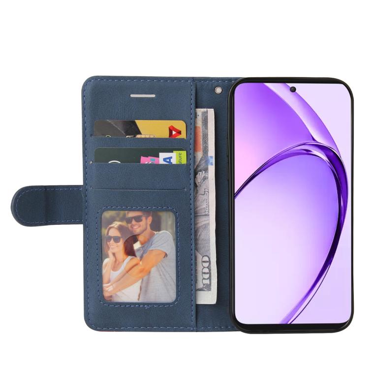 For OPPO A5 5G Global / A3 Pro 5G Global Dual-color Splicing Flip Leather Phone Case