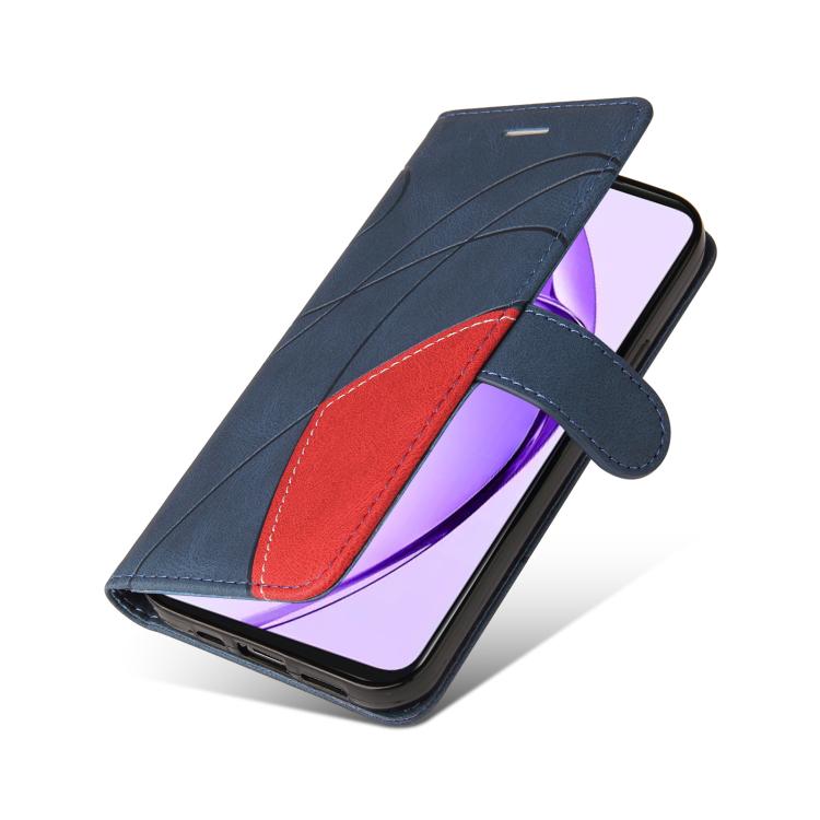 For OPPO A5 5G Global / A3 Pro 5G Global Dual-color Splicing Flip Leather Phone Case