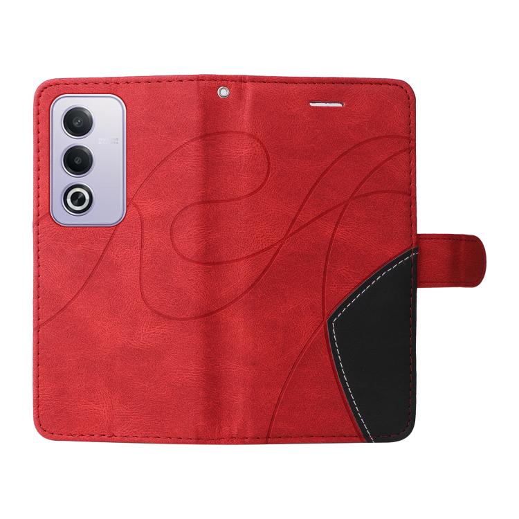 For OPPO A5 5G Global / A3 Pro 5G Global Dual-color Splicing Flip Leather Phone Case
