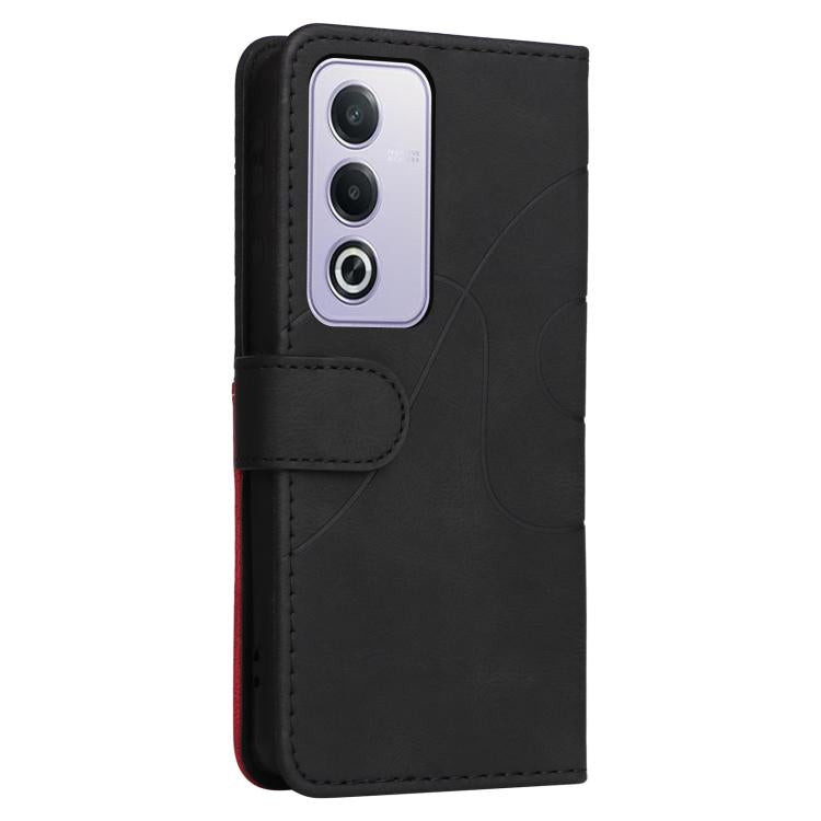 For OPPO A5 5G Global / A3 Pro 5G Global Dual-color Splicing Flip Leather Phone Case