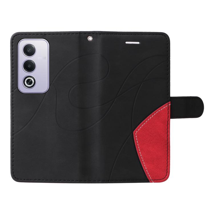 For OPPO A5 5G Global / A3 Pro 5G Global Dual-color Splicing Flip Leather Phone Case
