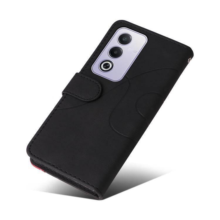 For OPPO A5 5G Global / A3 Pro 5G Global Dual-color Splicing Flip Leather Phone Case