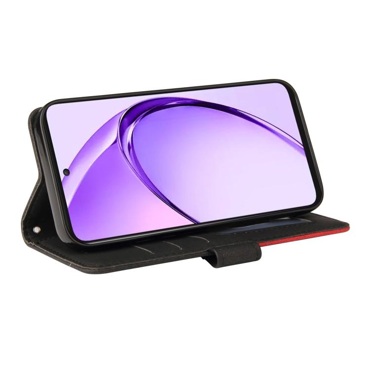 For OPPO A5 5G Global / A3 Pro 5G Global Dual-color Splicing Flip Leather Phone Case