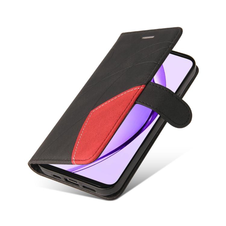 For OPPO A5 5G Global / A3 Pro 5G Global Dual-color Splicing Flip Leather Phone Case