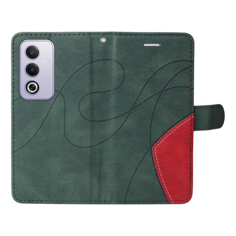 For OPPO A5 5G Global / A3 Pro 5G Global Dual-color Splicing Flip Leather Phone Case