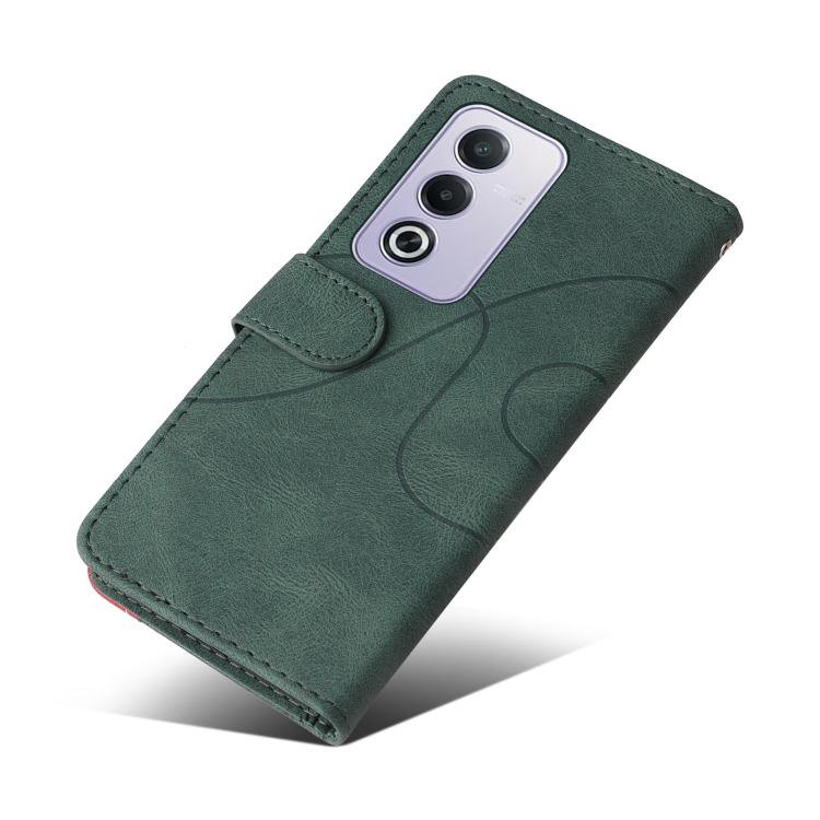 For OPPO A5 5G Global / A3 Pro 5G Global Dual-color Splicing Flip Leather Phone Case
