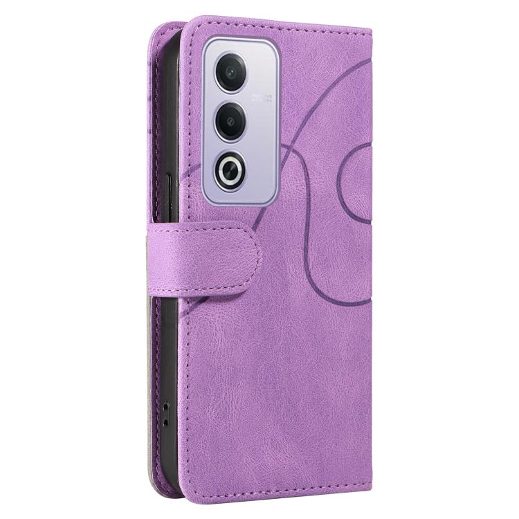 For OPPO A5 5G Global / A3 Pro 5G Global Dual-color Splicing Flip Leather Phone Case