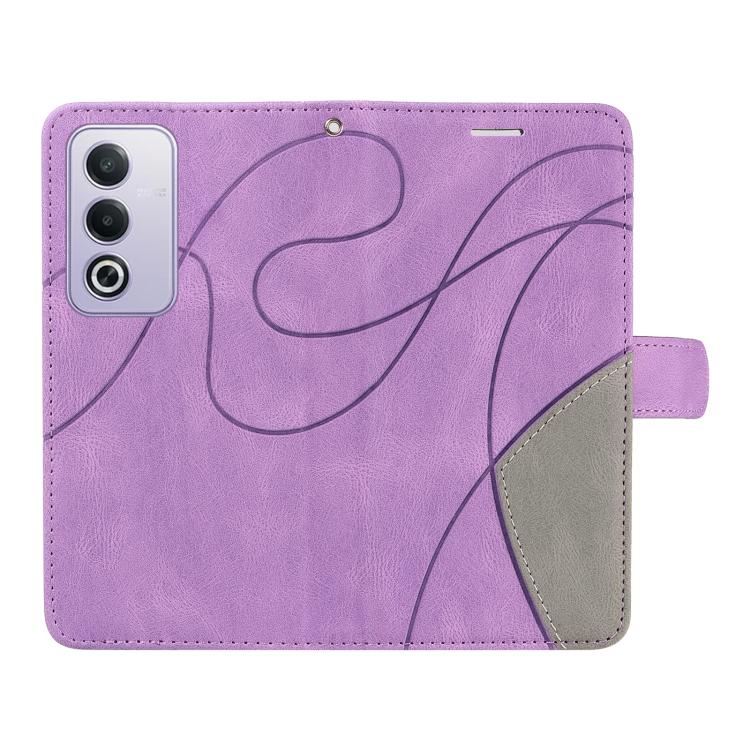 For OPPO A5 5G Global / A3 Pro 5G Global Dual-color Splicing Flip Leather Phone Case