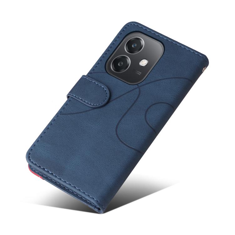 For OPPO A3X 4G / A3 Global Dual-color Splicing Flip Leather Phone Case