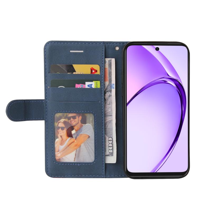 For OPPO A3X 4G / A3 Global Dual-color Splicing Flip Leather Phone Case