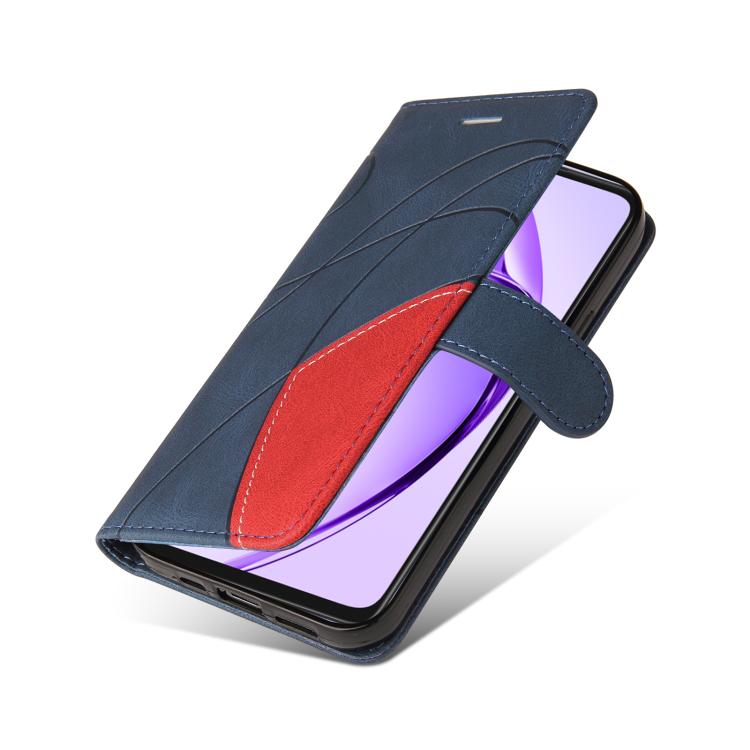 For OPPO A3X 4G / A3 Global Dual-color Splicing Flip Leather Phone Case