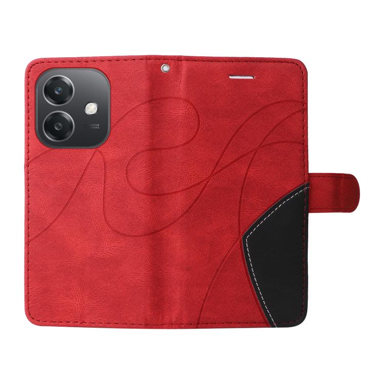 For OPPO A3X 4G / A3 Global Dual-color Splicing Flip Leather Phone Case