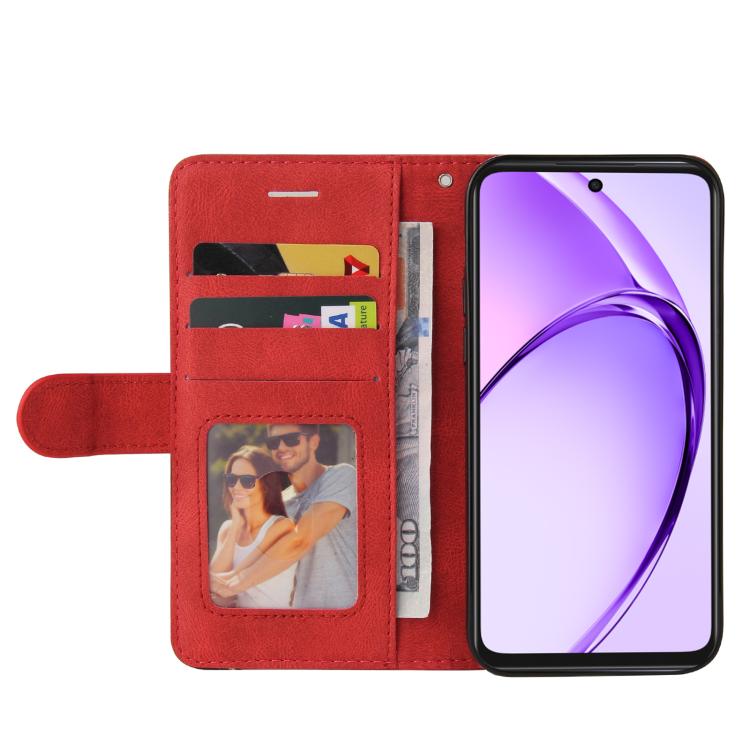 For OPPO A3X 4G / A3 Global Dual-color Splicing Flip Leather Phone Case