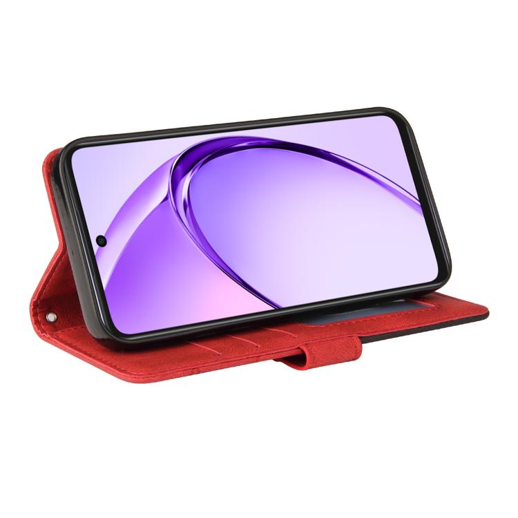 For OPPO A3X 4G / A3 Global Dual-color Splicing Flip Leather Phone Case