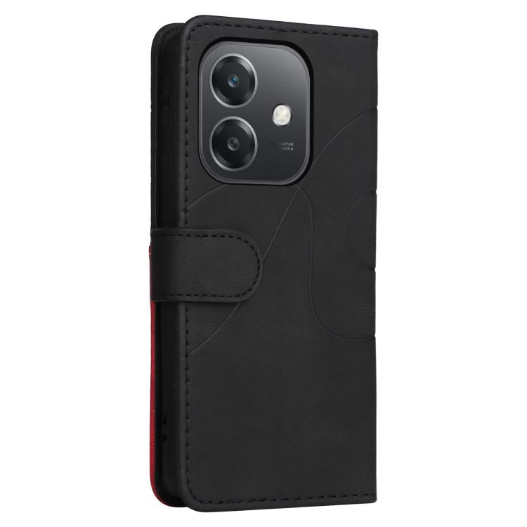 For OPPO A3X 4G / A3 Global Dual-color Splicing Flip Leather Phone Case