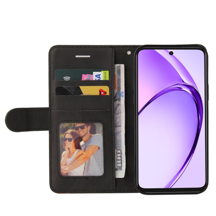 For OPPO A3X 4G / A3 Global Dual-color Splicing Flip Leather Phone Case