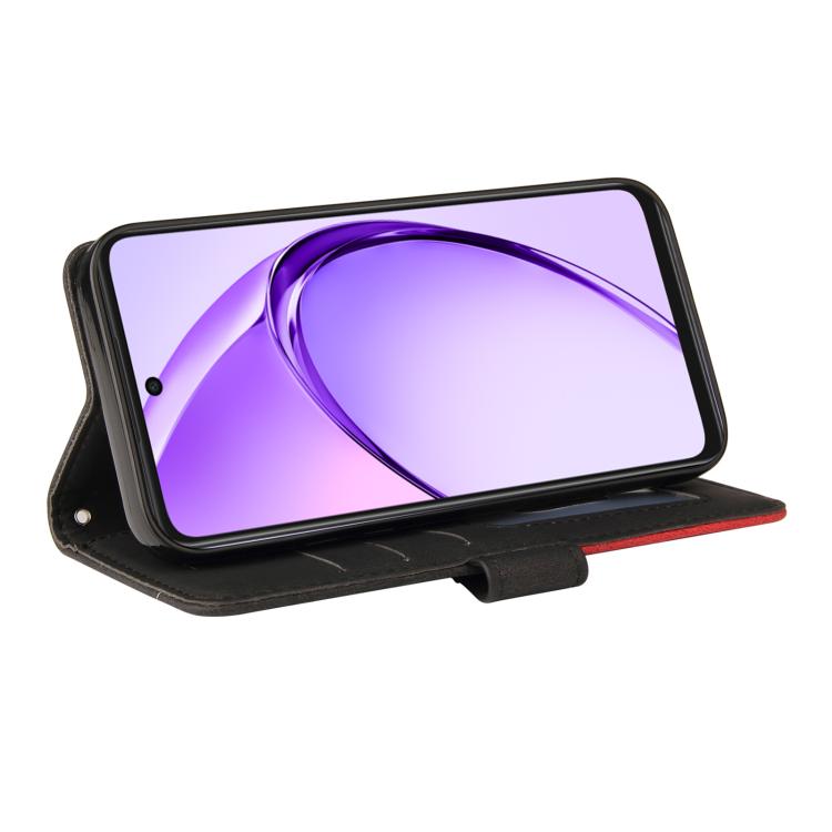 For OPPO A3X 4G / A3 Global Dual-color Splicing Flip Leather Phone Case