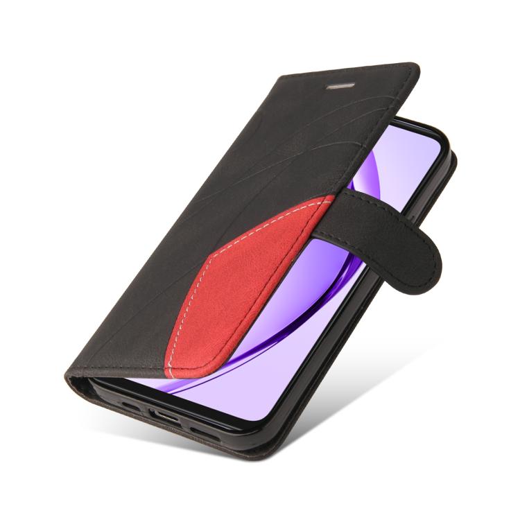 For OPPO A3X 4G / A3 Global Dual-color Splicing Flip Leather Phone Case