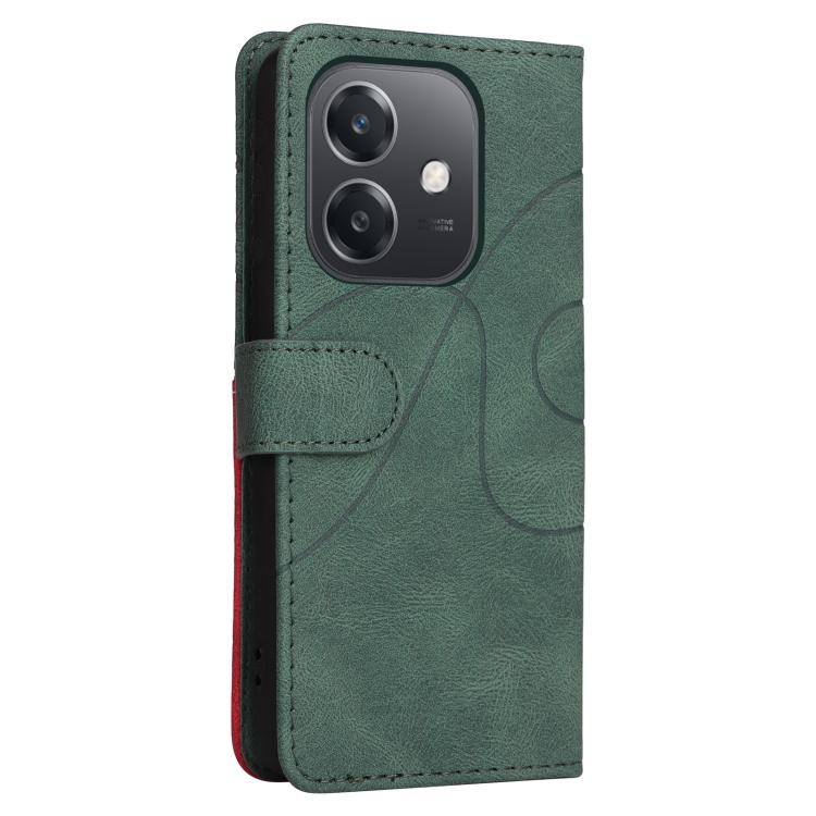 For OPPO A3X 4G / A3 Global Dual-color Splicing Flip Leather Phone Case