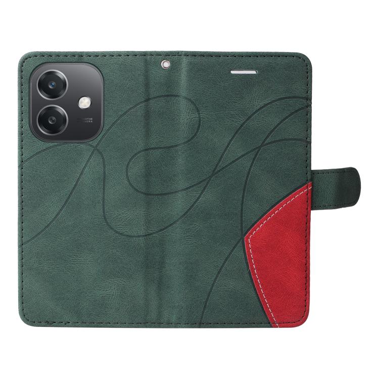 For OPPO A3X 4G / A3 Global Dual-color Splicing Flip Leather Phone Case