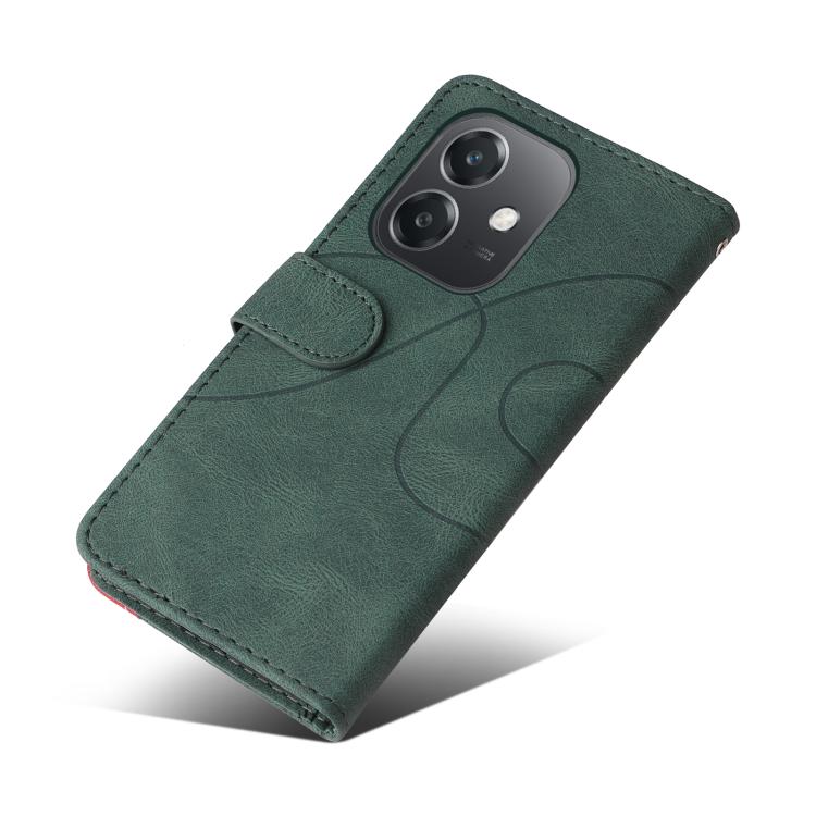 For OPPO A3X 4G / A3 Global Dual-color Splicing Flip Leather Phone Case