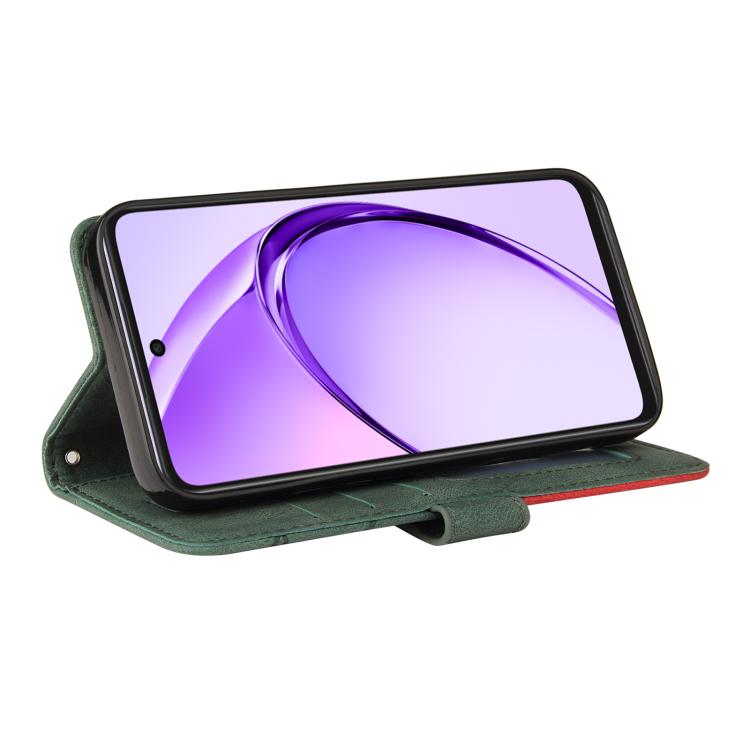 For OPPO A3X 4G / A3 Global Dual-color Splicing Flip Leather Phone Case