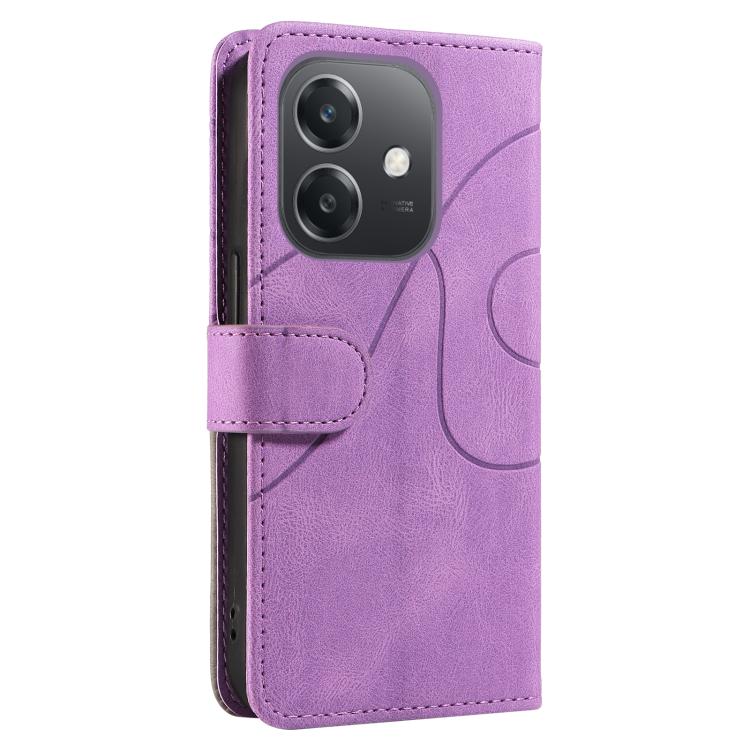 For OPPO A3X 4G / A3 Global Dual-color Splicing Flip Leather Phone Case