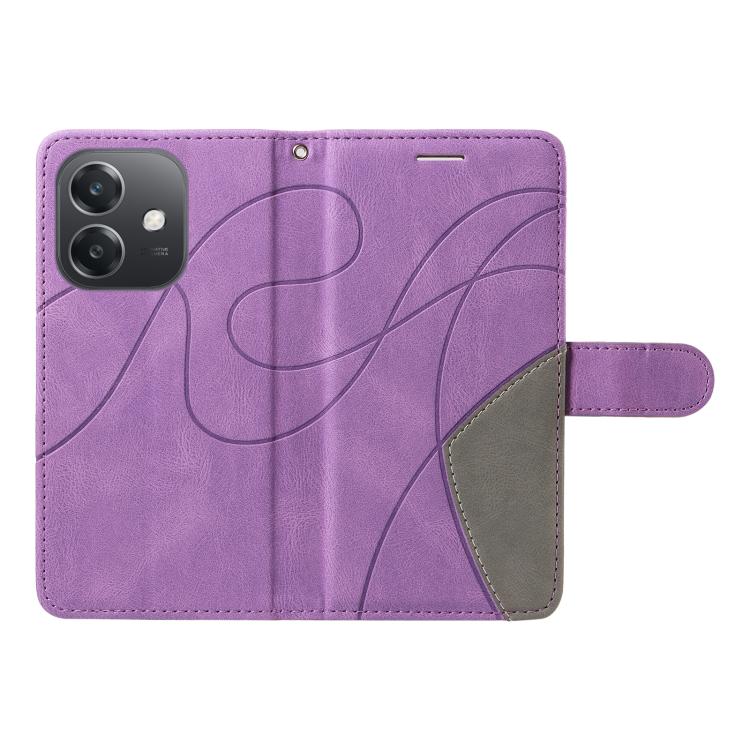 For OPPO A3X 4G / A3 Global Dual-color Splicing Flip Leather Phone Case