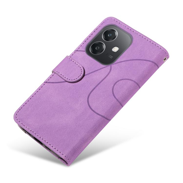 For OPPO A3X 4G / A3 Global Dual-color Splicing Flip Leather Phone Case