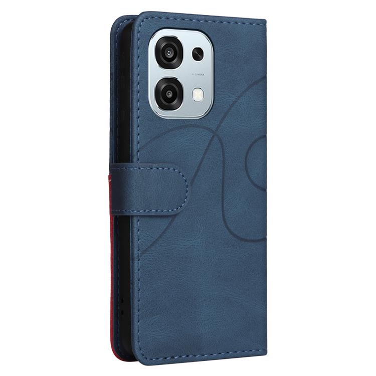 For OPPO A6 Pro 4G / 5G Global Dual-color Splicing Flip Leather Phone Case