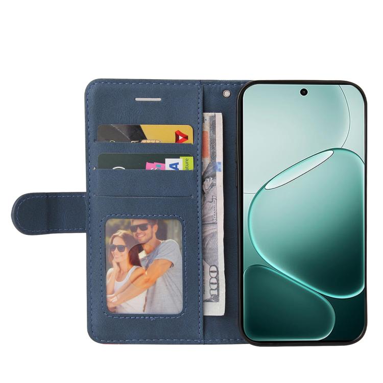 For OPPO A6 Pro 4G / 5G Global Dual-color Splicing Flip Leather Phone Case
