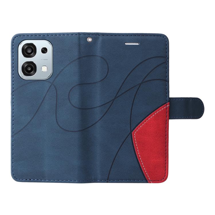 For OPPO A6 Pro 4G / 5G Global Dual-color Splicing Flip Leather Phone Case