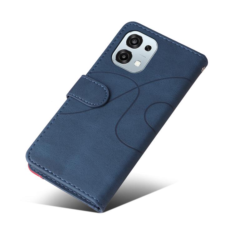 For OPPO A6 Pro 4G / 5G Global Dual-color Splicing Flip Leather Phone Case