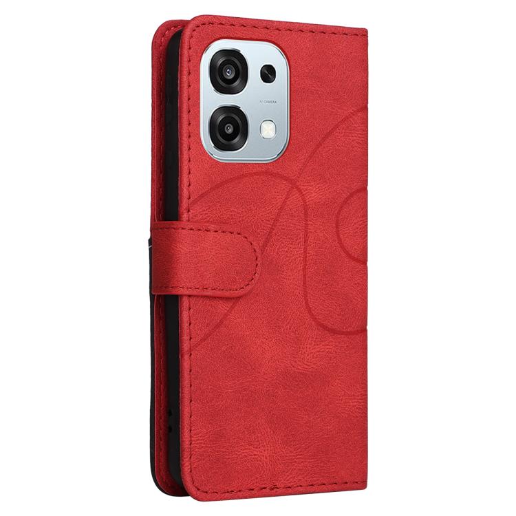 For OPPO A6 Pro 4G / 5G Global Dual-color Splicing Flip Leather Phone Case