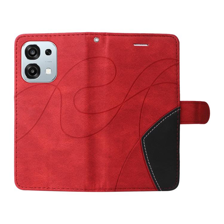 For OPPO A6 Pro 4G / 5G Global Dual-color Splicing Flip Leather Phone Case