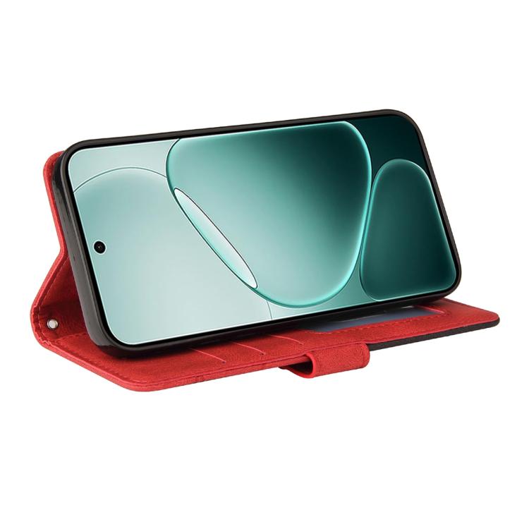 For OPPO A6 Pro 4G / 5G Global Dual-color Splicing Flip Leather Phone Case