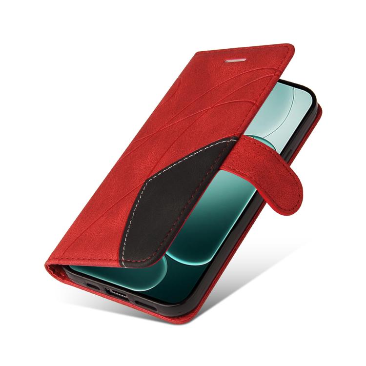 For OPPO A6 Pro 4G / 5G Global Dual-color Splicing Flip Leather Phone Case