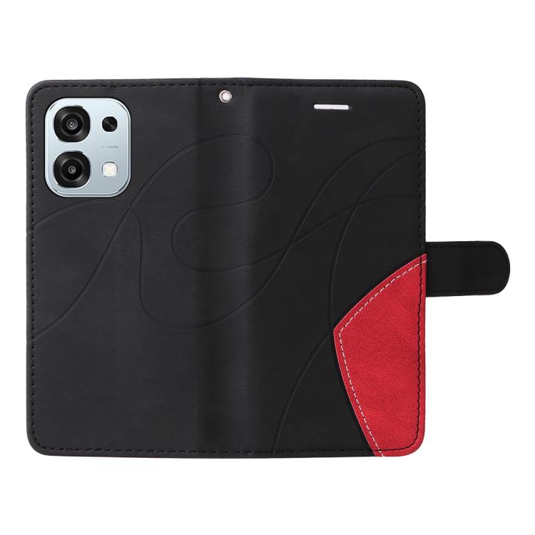 For OPPO A6 Pro 4G / 5G Global Dual-color Splicing Flip Leather Phone Case