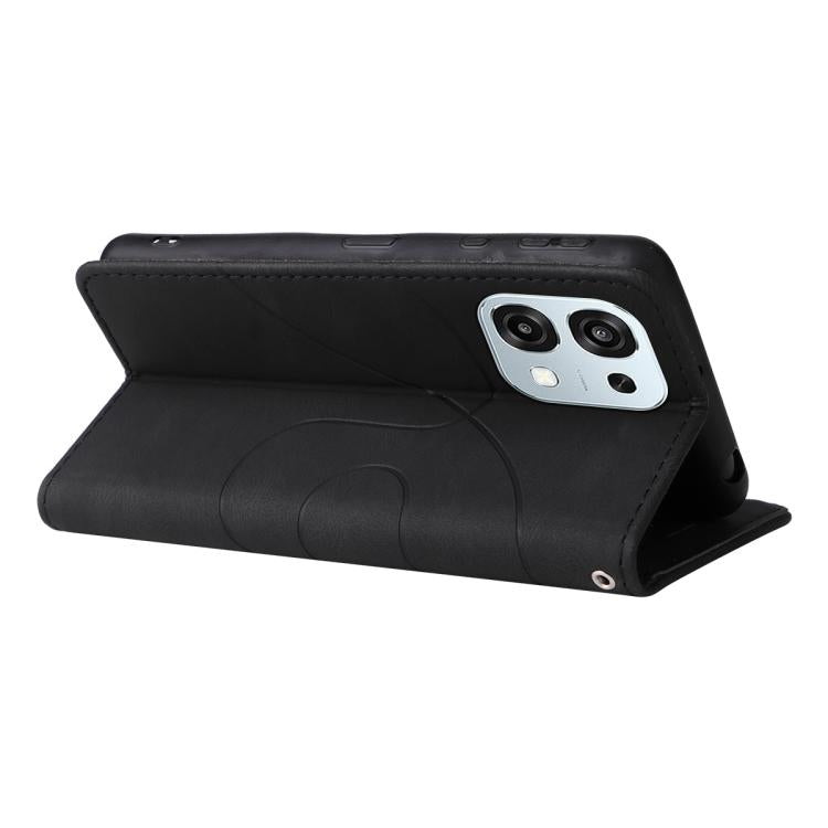 For OPPO A6 Pro 4G / 5G Global Dual-color Splicing Flip Leather Phone Case
